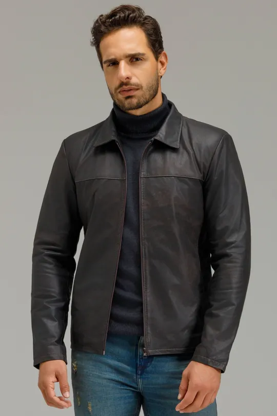 Jaqueta Nick de Couro Ranger Brown