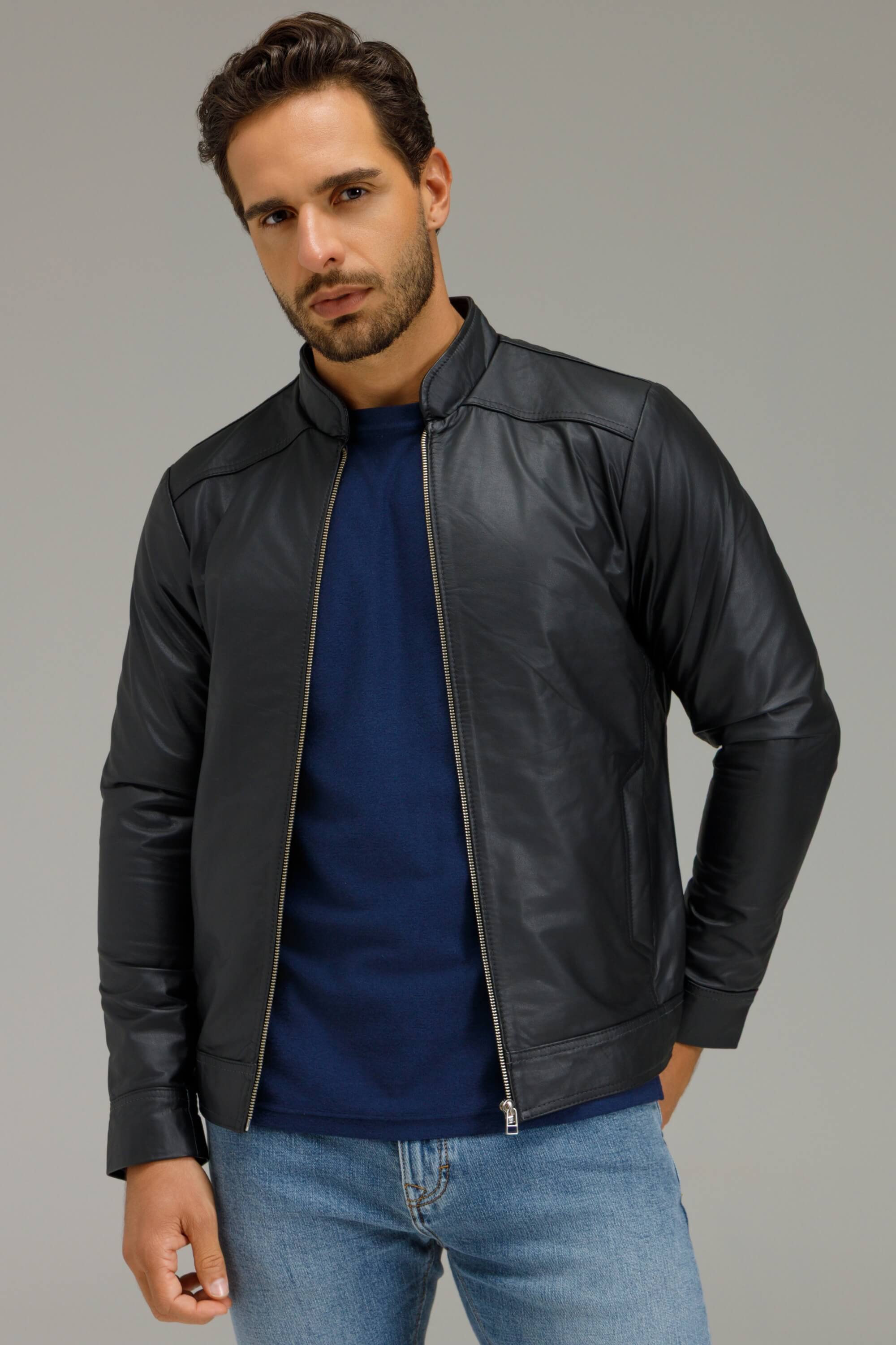 Jaqueta de Couro Preta Levi