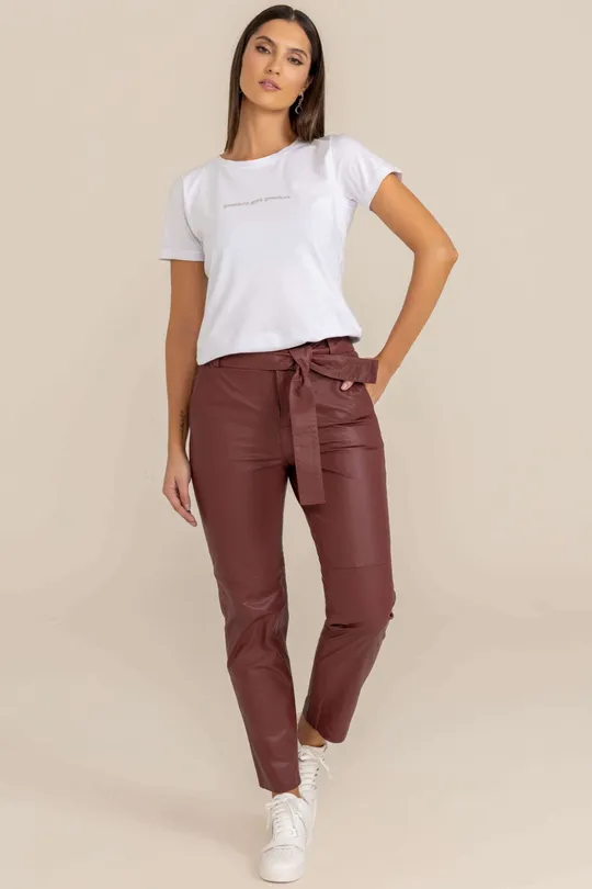 Calça de Couro Clochard Bordo