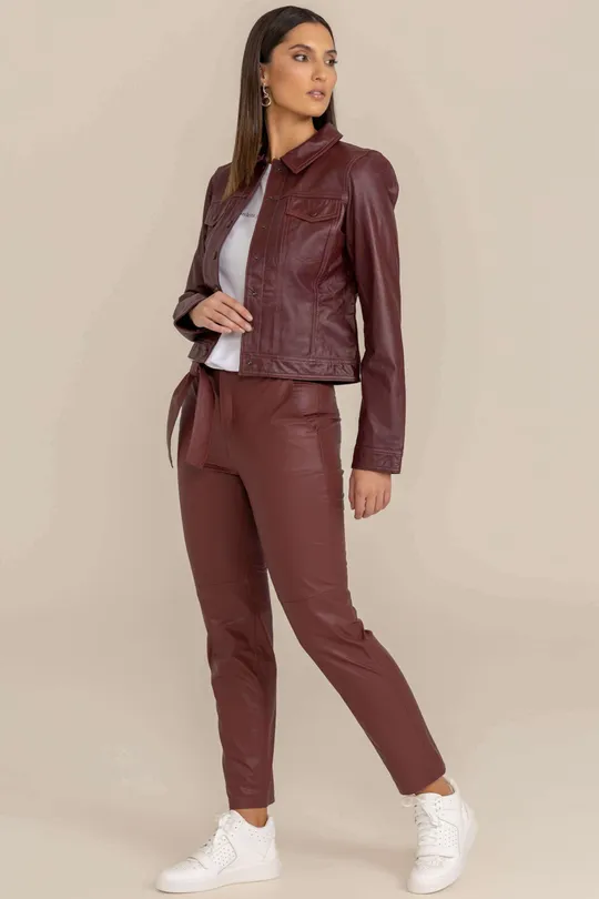 Calça de Couro Clochard Bordo