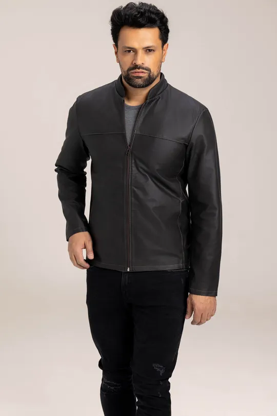 Jaqueta de Couro Ranger Envelhecido