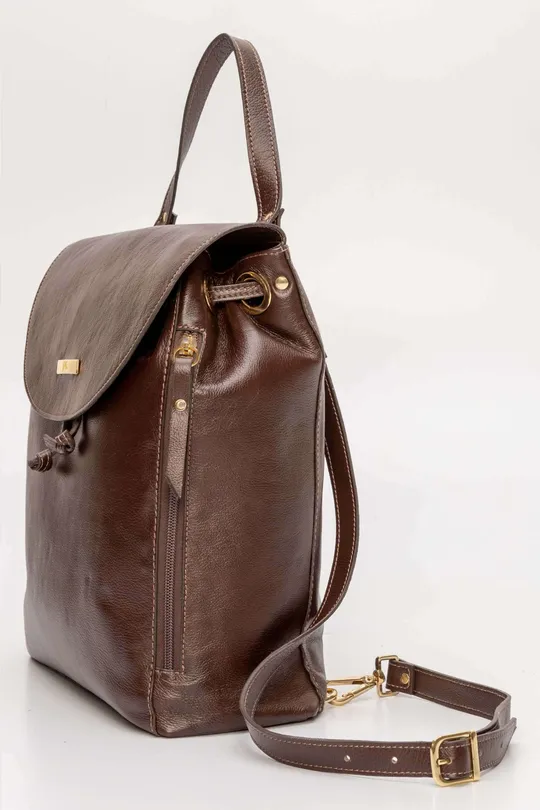 Mochila de Couro Cozy Pinhão