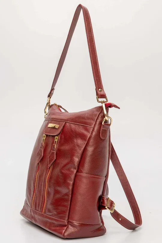 Mochila de Couro Marsala Mochila de Couro Marsala