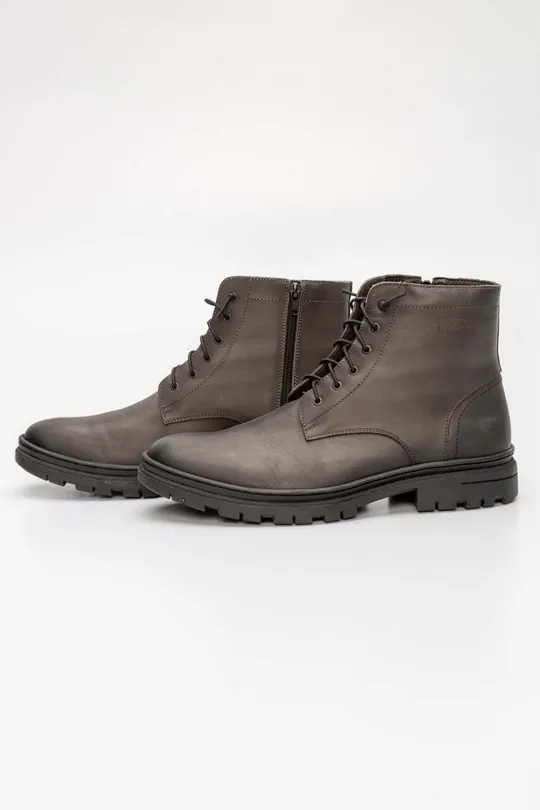 Bota de Couro Comfort Smoke Grafite