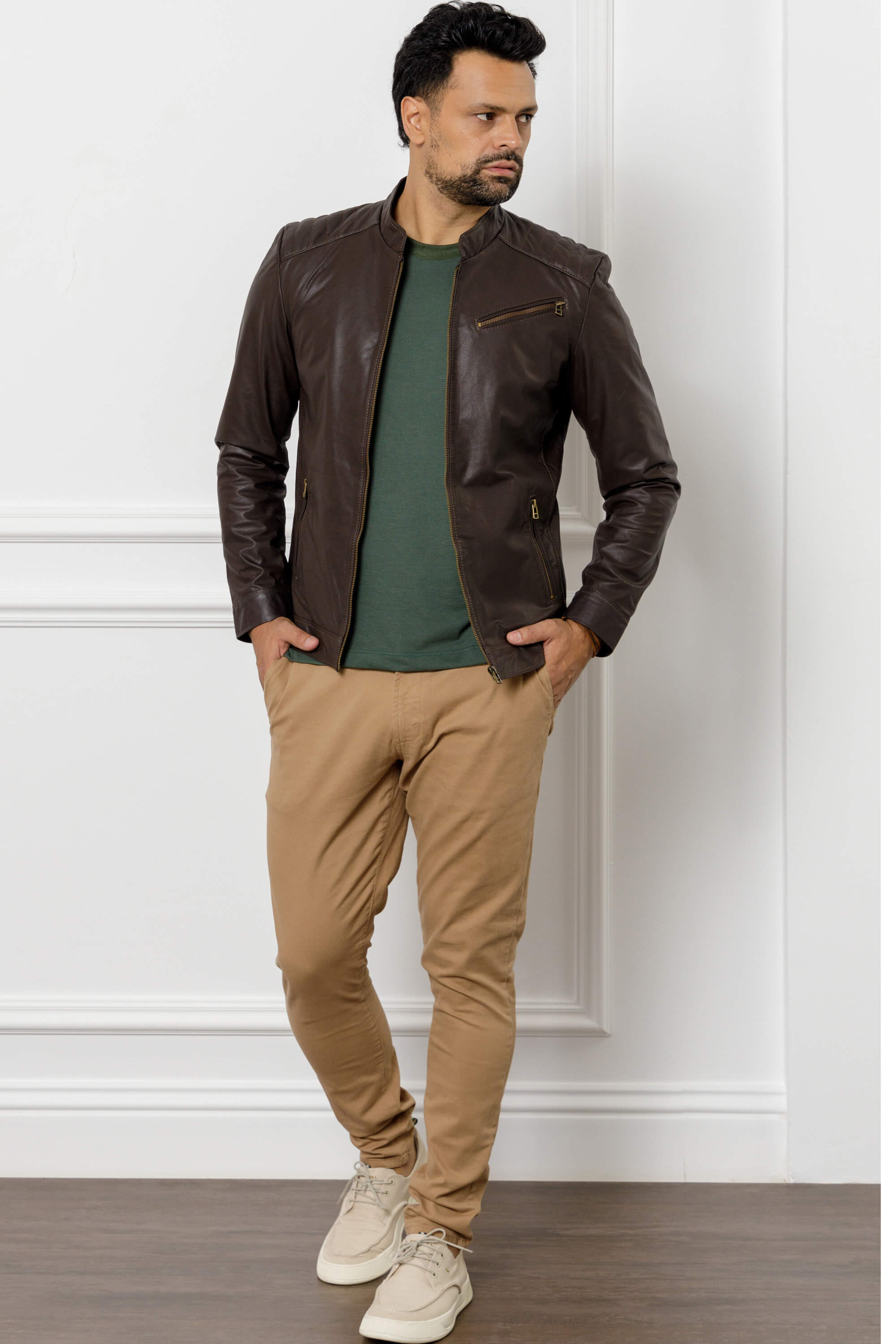 Jaqueta Marrom Masculina Casaco De CamurÃ§a Masculino Jaqueta