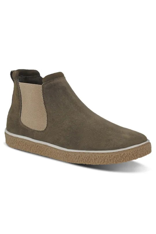 Bota de Couro Verde Militar