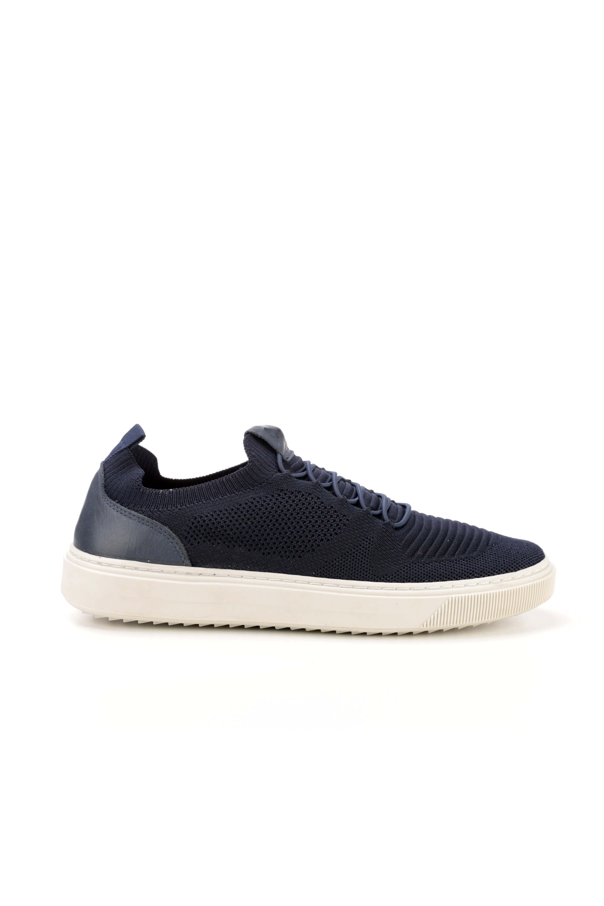navy Javali Couros | Tênis Knit Azul Marinho One