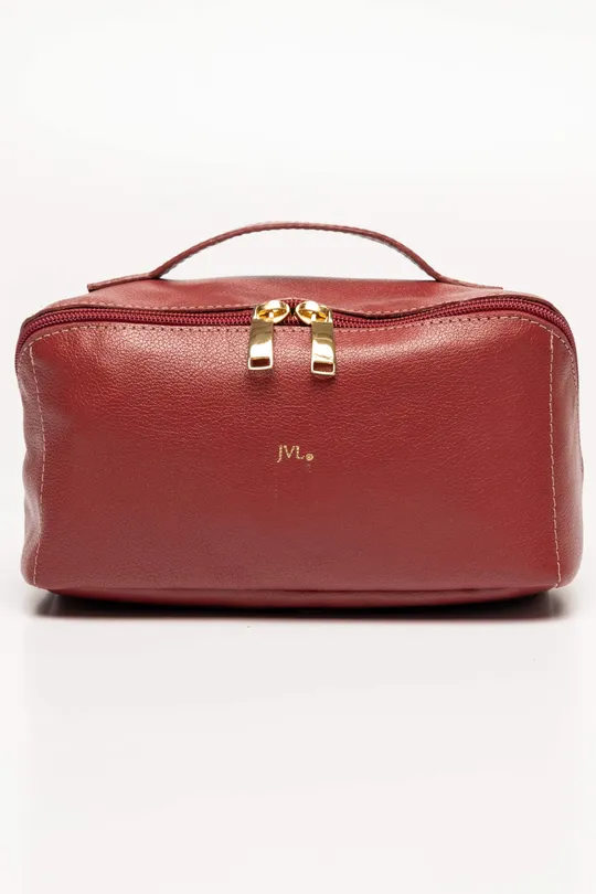 Necessaire de Couro Cozy Marsala