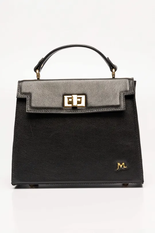 Bolsa Gio de Couro Preta