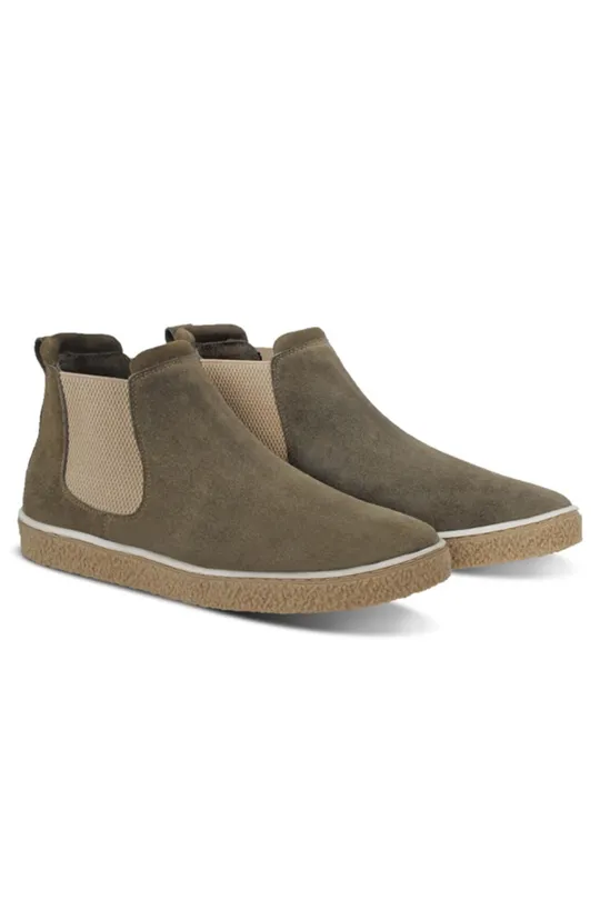 Bota de Couro Verde Militar