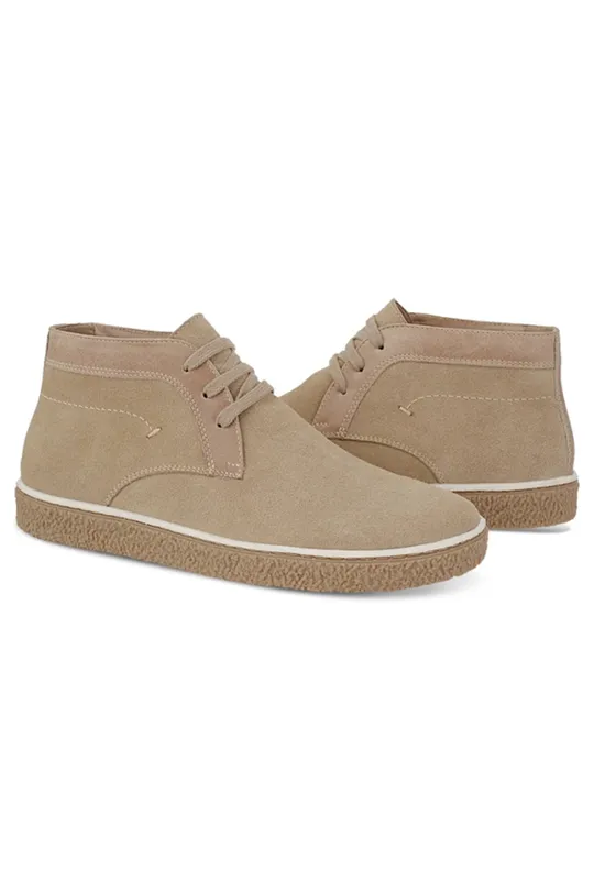 Bota de Couro Areia