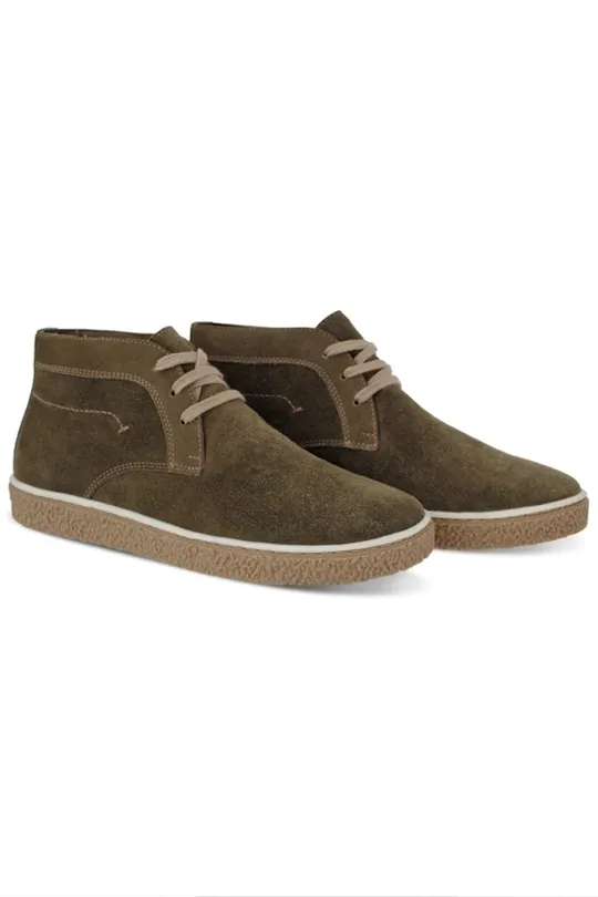 Bota de Couro Verde Militar