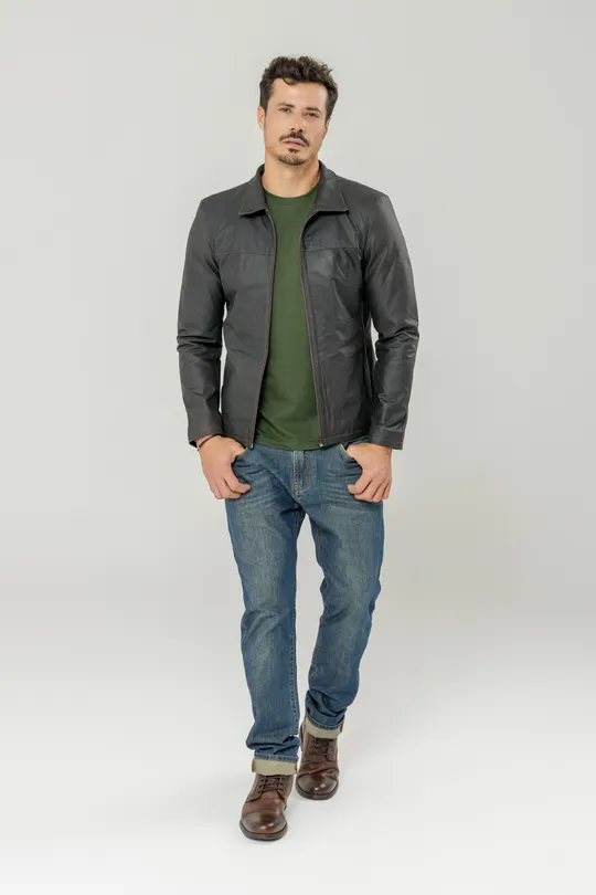 Jaqueta de Couro Ranger envelhecido Nick