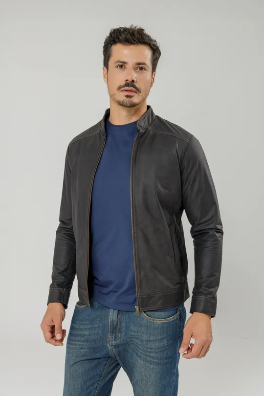 Jaqueta de Couro Ranger Envelhecido Levi