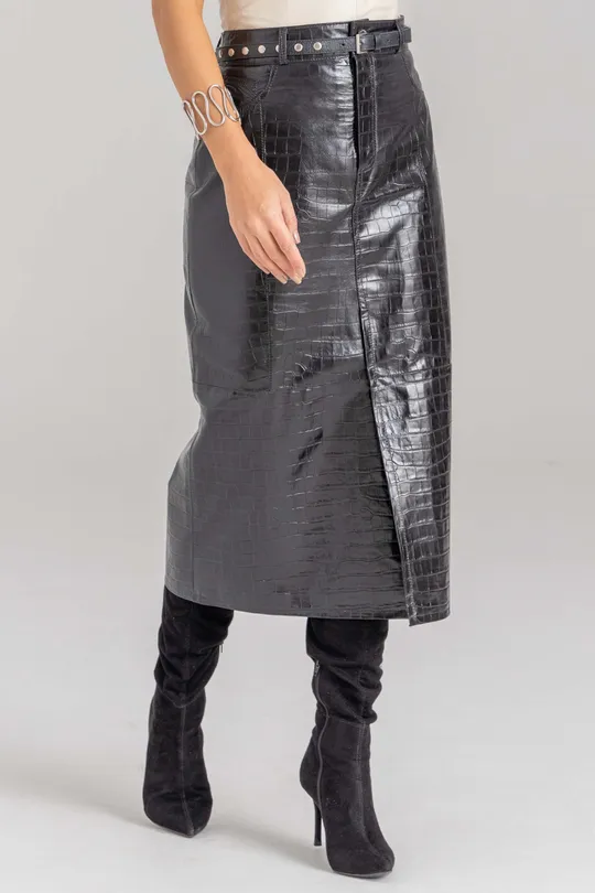 Saia Ani - Pelica Croco Preto