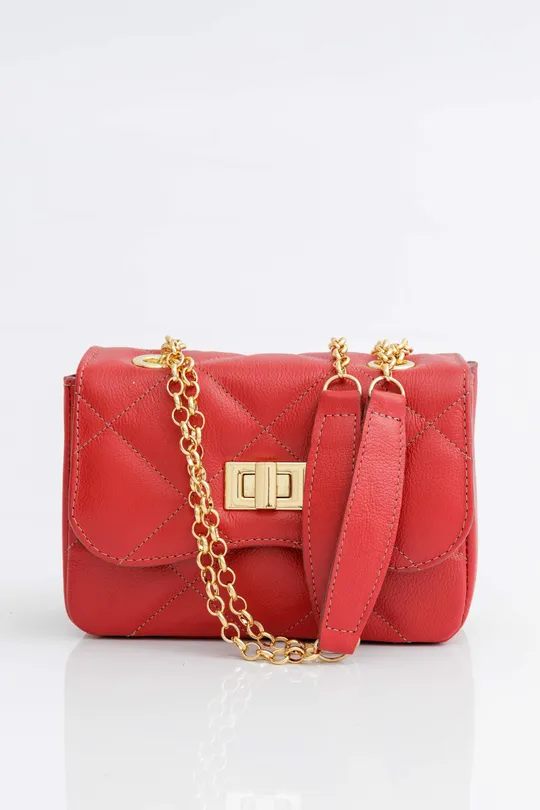 Bolsa de Couro Vermelha