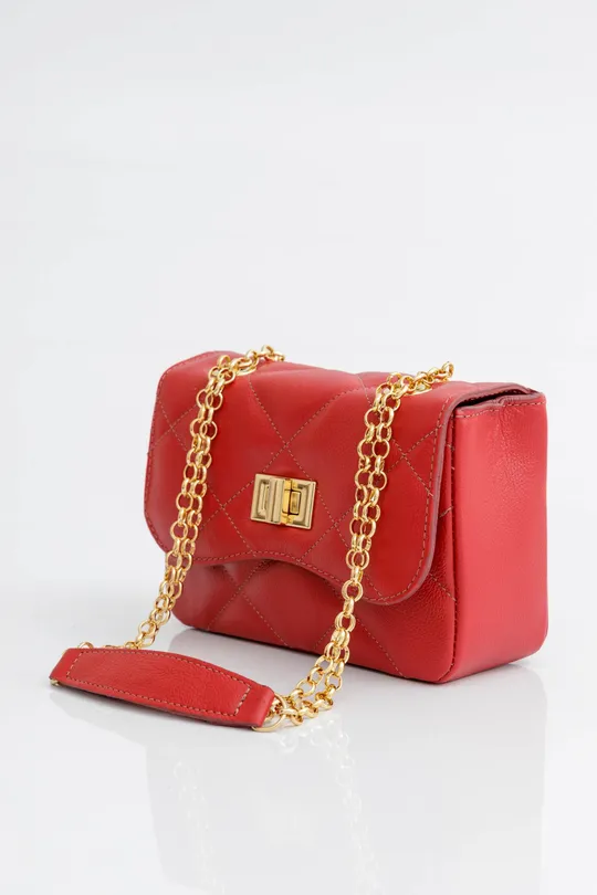 Bolsa de Couro Vermelha