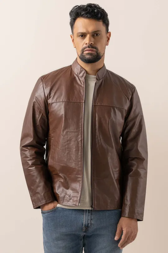 Jaqueta Tom de Couro Country Chocolate