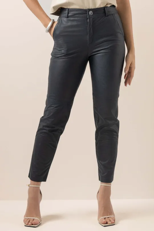 Calça Amanda de Couro Ranger Marinho