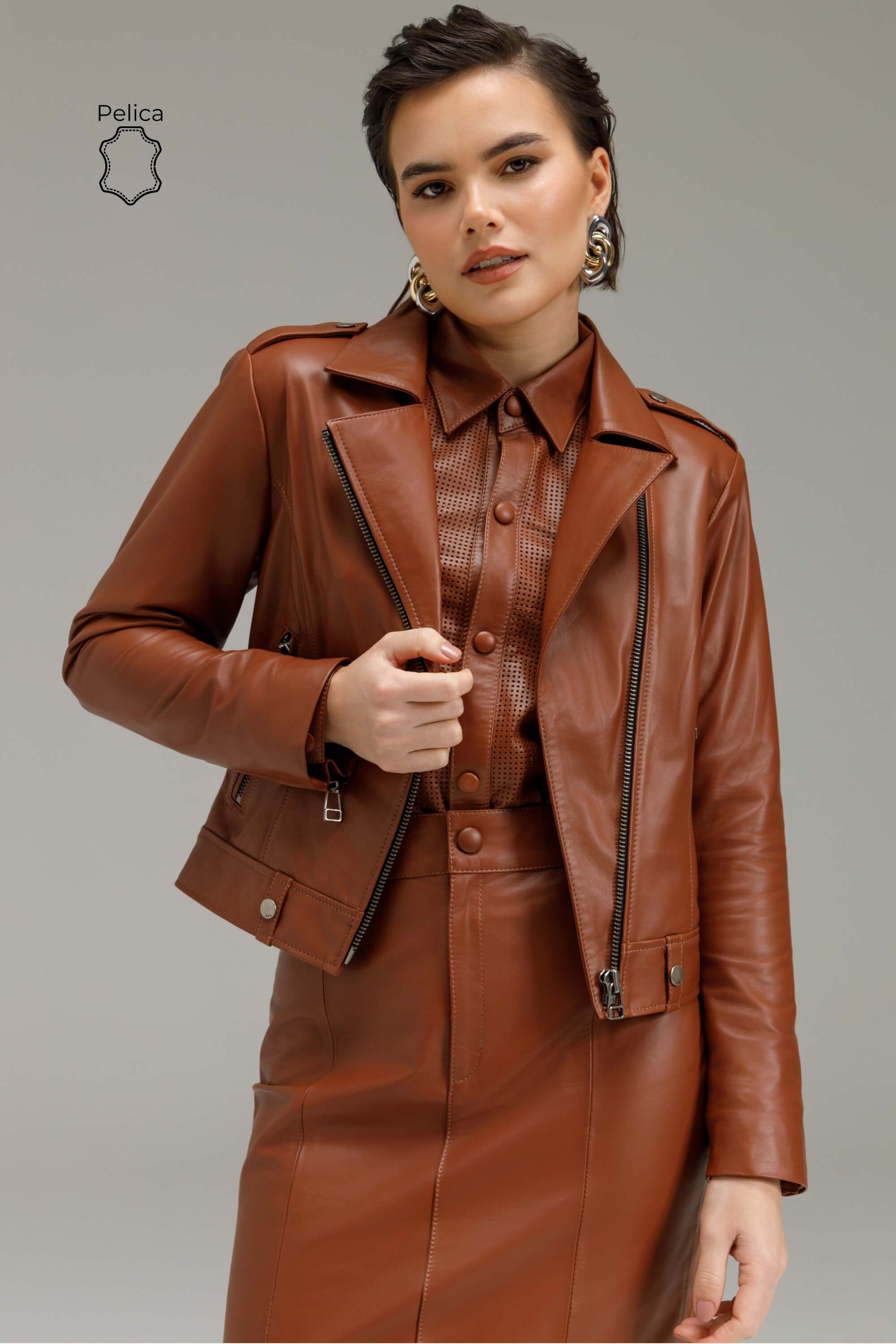 80s HAI SPORTING GEAR LEATHER JACKET 茶 80's HAI SPORTING GEAR by Issey Miyake Putchwork Mouton Jacket 80