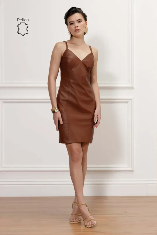 Vestido Fleur - Pelica Caramelo