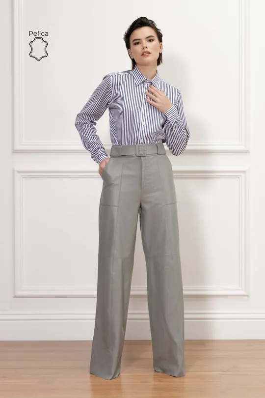 Calça Pantalona Adele - Pelica Smoke