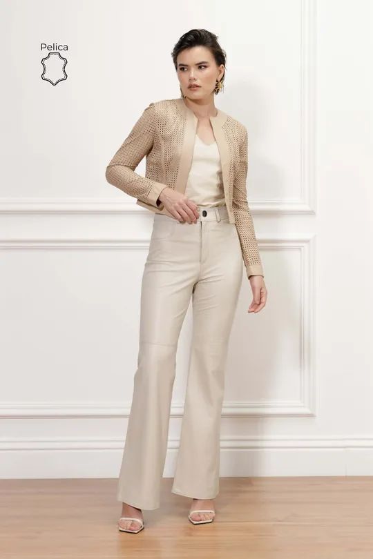Calça Flare Lunna - Pelica Gelo