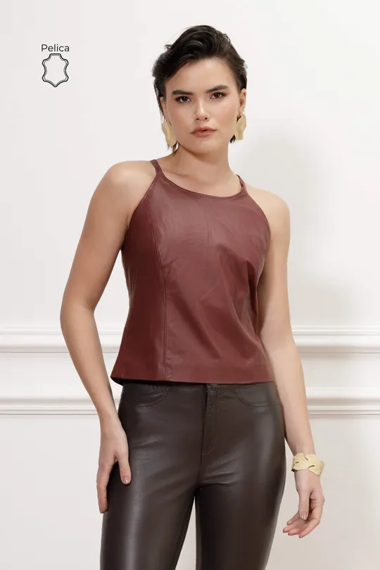 Blusa  Elena - Pelica Bordô