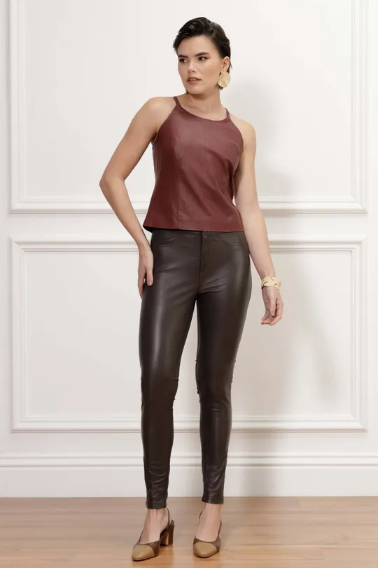 Blusa  Elena - Pelica Bordô