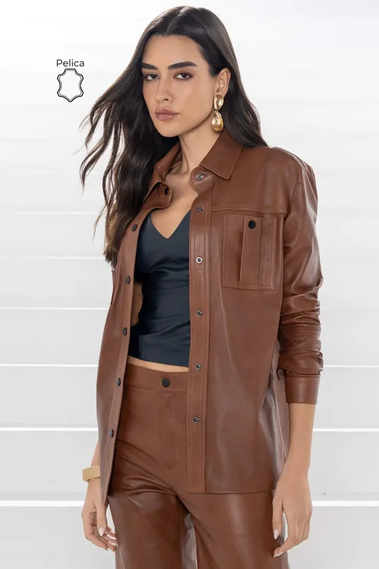 Camisa Jill Pelica Caramelo