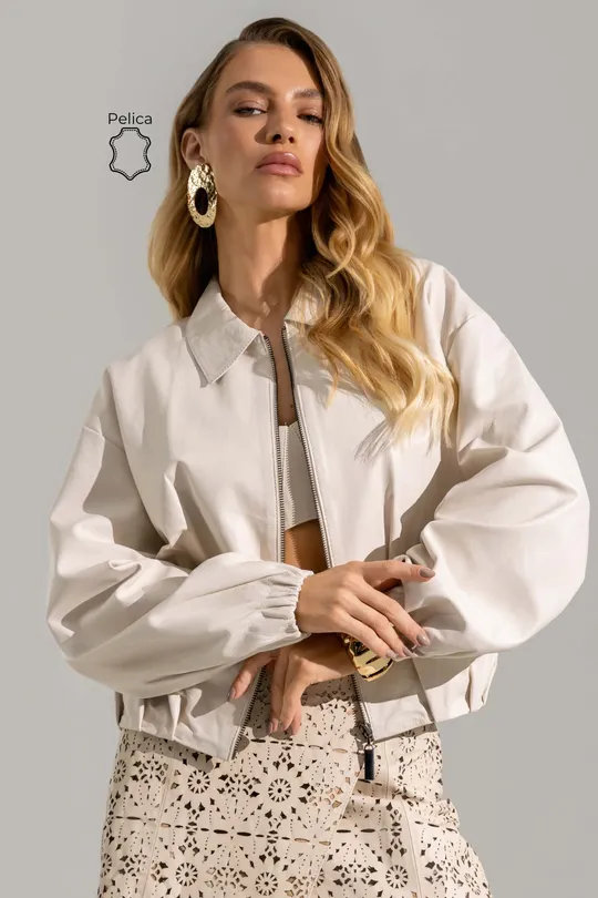 Jaqueta Bomber Breeze Pelica Off White