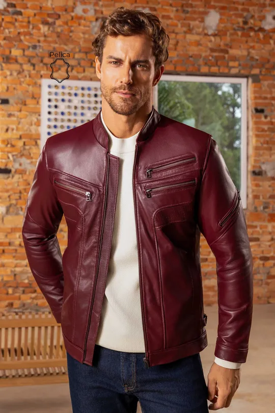 Jaqueta Ben Couro Pelica Burgundy