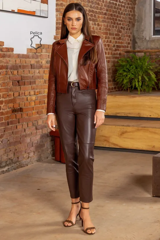 Calça Livia Pelica Chocolate