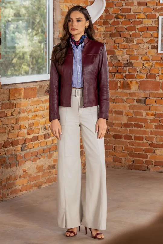Calça Pantalona Adele - Pelica Gelo