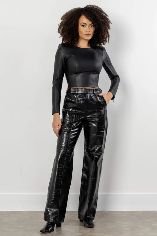 Calça Aryn - Pelica Croco Preto