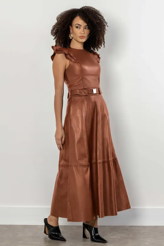 Blusa de Couro Pelica Caramelo Blusa de Couro Pelica Caramelo