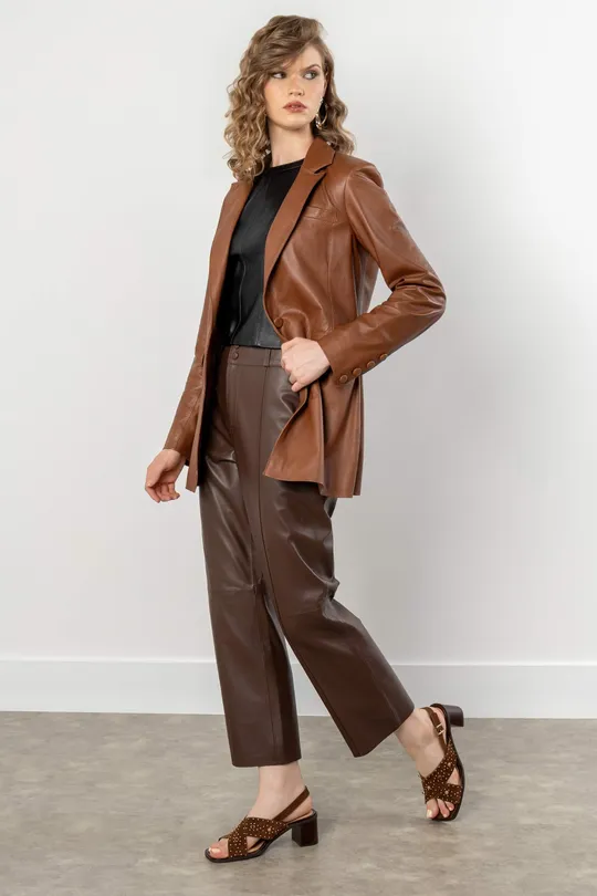 Blazer Oversized Jaque Pelica Caramelo