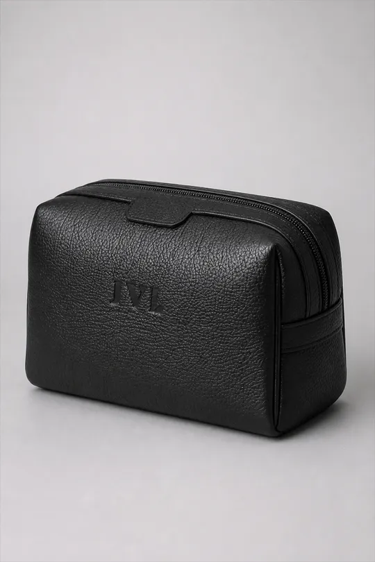 Necessaire de Couro Preta