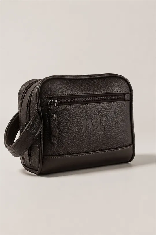 Necessaire de Couro Marrom
