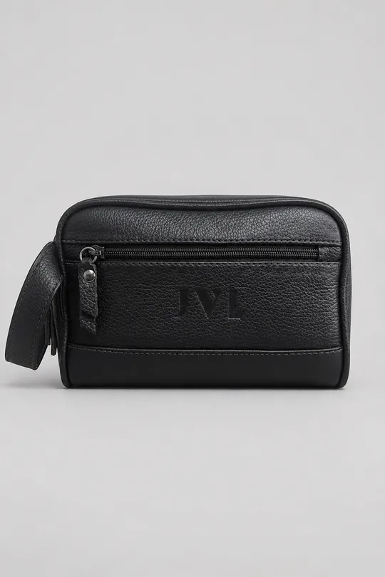 Necessaire de Couro Preta Necessaire de Couro Preta