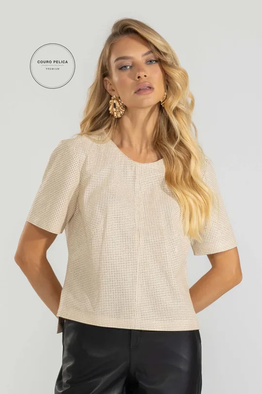 T-Shirt Perfurada Doja Pelica Off White