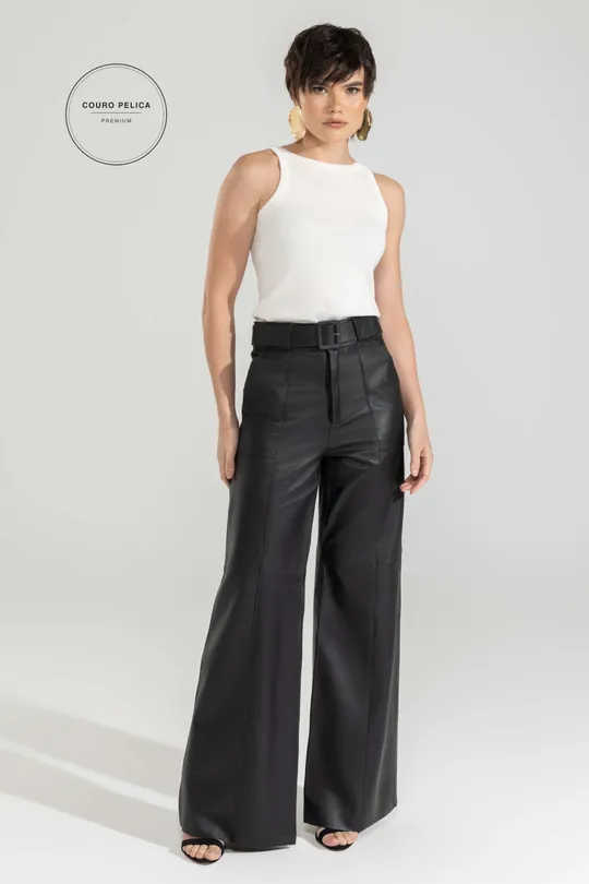 Calça Pantalona Adele - Pelica Preta