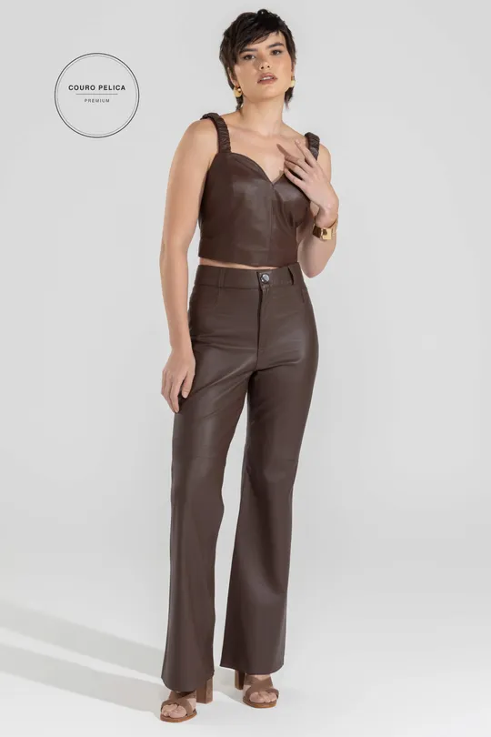 Calça Flare Lunna - Pelica Chocolate