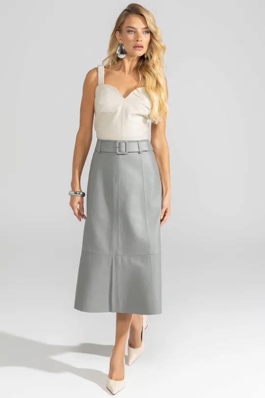 Top com Elástico Joy de Couro Pelica Off White Top com Elástico Joy de Couro Pelica Off White
