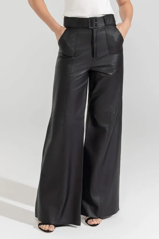 Calça Pantalona Adele - Pelica Preta