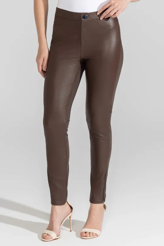 Calça com Malha Una - Pelica Marrom Calça com Malha Una - Pelica Marrom