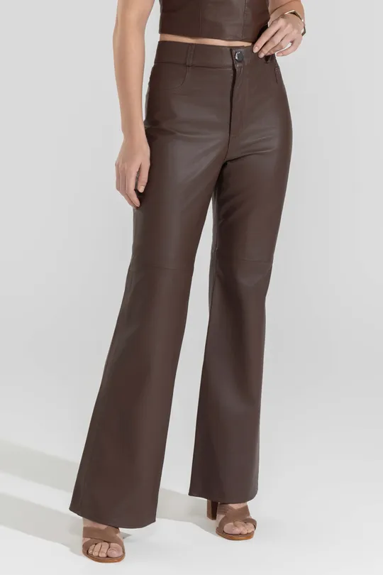 Calça Flare Lunna - Pelica Chocolate Calça Flare Lunna - Pelica Chocolate