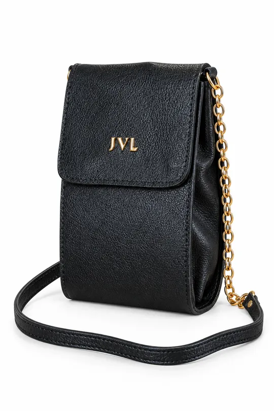 Bolsa de Couro Crossbody Preto