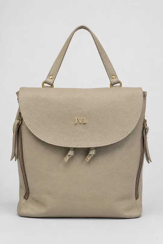 Mochila de Couro Taupe
