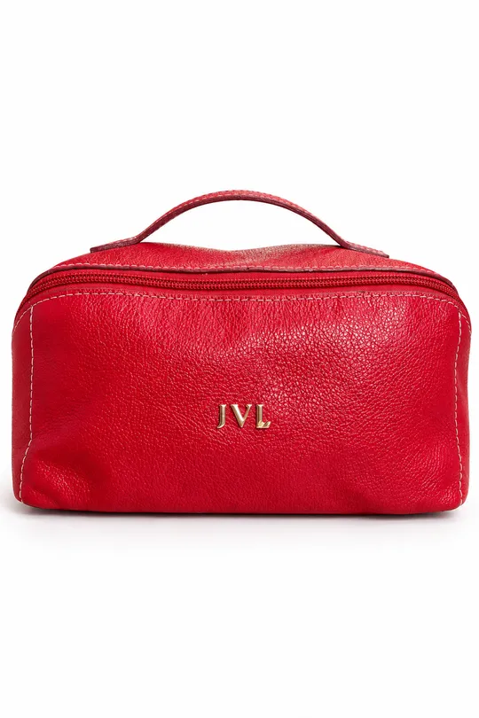 Necessaire de Couro Vermelho 